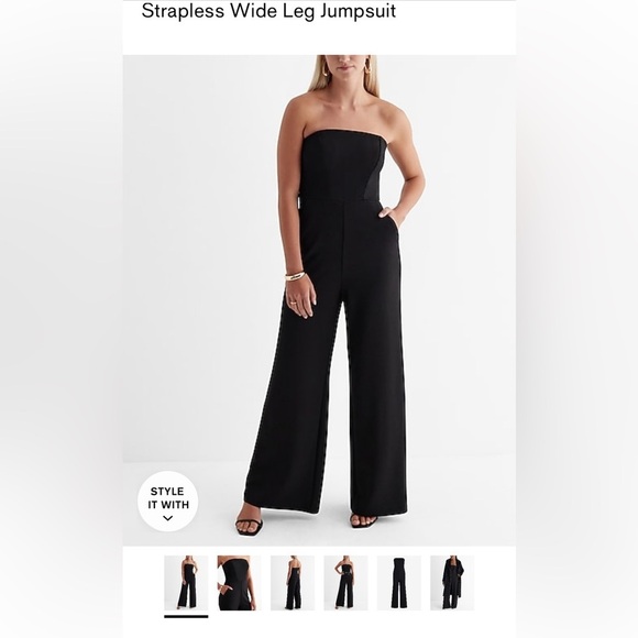 Express Pants - NWT Strapless Wide Leg Jumpsuit